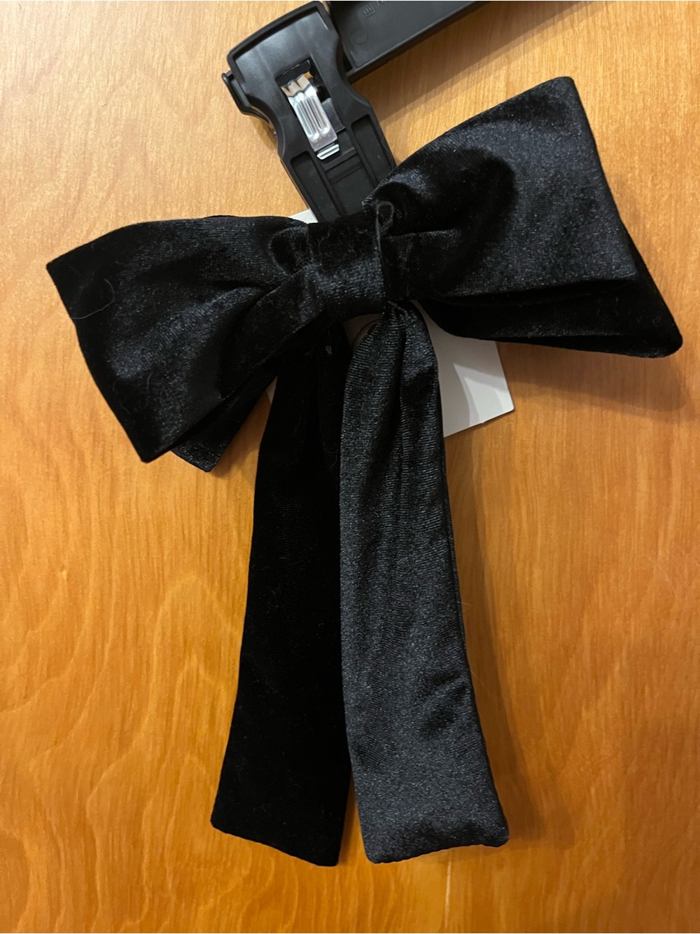 Black Velvet Large Bow Hair Clip
